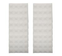 Polyuréthane Panneaux Acoustiques Pyramidaux D'écho, 12 Pièces | Surface Décorative, Structure Semi-ouverte à Rainures Latérales, pour Murs de Studio Domestique, Portes