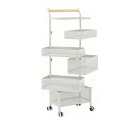 Polyvalent Chariot Utilitaire for Maison Mobile, Support de Stockage collations et légumes, étagère roulante autoportante(Grand)