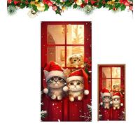 Polyvalent doorbanner : The Christmas doorbanner is designed to fit most doortypes, making it suitable for multiple scénarios such as living room parties and shop window displays, enhancing festive d