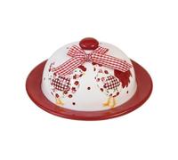 Polyvalent Plat à beurre avec nœud en relief, assiettes Dessert for Sushi de dessin animé, boîte fromage ronde mignonne couvercle Pratique