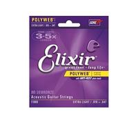 Elixir Cordes pour guitare acoustique Bronze 80/20 revêtement POLYWEB Extra Light (.010-.047)