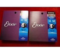 Polyweb 11025 Elixir Jeu de cordes pour guitare acoustique-custom light - 11-52 longue durée de vie (Lot de 2)