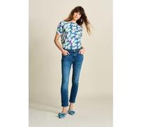 POM Amsterdam Jeans - Elize Slim Dark Blue Taille: 34 | Pantalons slim Outlet | Femme | Bleu