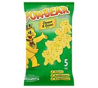Pom-Bear Lot de 5 collations pour pommes de terre Goût fromage et oignon 15 g