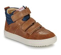 Baskets montantes enfant garcons Pom d'Api SWAG EASY PAD Marron 27