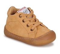 Baskets montantes enfant filles Pom d'Api YAKA WALK Marron 22