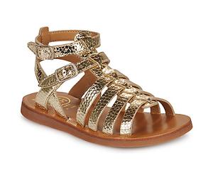 Pom d'Api Sandales plates PLAGETTE GLADIATOR in Doré 34