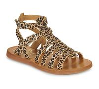 Pom d'Api Sandales plates PLAGETTE GLADIATOR in Marron 26