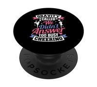 Pom-Pom Girl trop occupé Cheering Cheer PopSockets PopGrip Adhésif