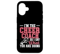 Pom-Pom Girls Cheer Coaching Poms Je suis The Cheer Coach Coque pour iPhone 16