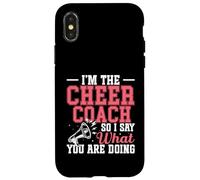Pom-Pom Girls Cheer Coaching Poms Je suis The Cheer Coach Coque pour iPhone X/XS