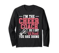 Pom-Pom Girls Cheer Coaching Poms Je suis The Cheer Coach Manche Longue