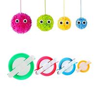 Pom Pom Maker,4 Tailles Fluff Ball Weaver Needle PomPom Maker Set-DIY Pompoms Kits de fabrication de poche artisanale-Jeu de tricoterie Ensemble d'outils artisanaux - RRigo
