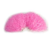 Pom-poms de Pom-Pom Girl, Pompons de Pom-Pom Girl métalliques pour Enfants, 8 Couleurs 2 pièces Pom-poms de Pom-Pom Girl à la Mode Accessoires de Danse de fête de Sport Cheering Squad(Rose)