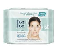 Pom Pon SENSITIVE Lingettes démaquillantes pour peaux sensibles, aux ingrédients naturels, apaisants et régénérants, 20 unités