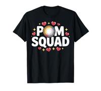 Pom Squad Jolie pom-pom girl Cheer or Dance Team T-Shirt