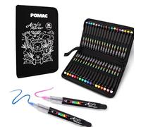 POMAC DM106 36 Couleurs Marqueurs de Peinture Acrylique