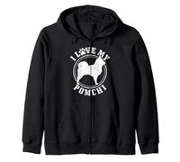 Pomchi Dog J'aime Mon Papa Maman Pomchi Sweat à Capuche