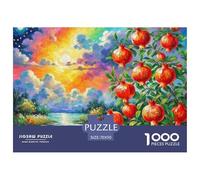 Pomegranate Blossom Puzzle 1000 Pièces Larges Haute Qualité, Esthétique Créative, Niveau Difficile, Adapté Aux Hommes/Femmes, Adultes Et Personnes De Plus De 14 Ans 70x50cm/1000pcs