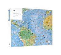 Pomegranate Puzzle 1500 pièces pour Adultes, Carte du Monde, Anton Thomas Wild World, Finition Mate, Ajustement Parfait