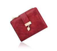 Pomelo Best Petit Portefeuille pour Femme - Blocage RFID - Compartiment à Monnaie avec Fermeture éclair - Portefeuille à Double Rabat en Cuir PU