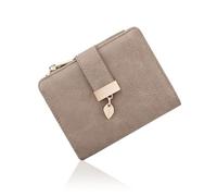 Pomelo Best Petit Portefeuille pour Femme - Blocage RFID - Compartiment à Monnaie avec Fermeture éclair - Portefeuille à Double Rabat en Cuir PU