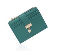 Pomelo Best Petit Portefeuille pour Femme - Petit Portefeuille RFID avec Compartiment à Monnaie et Bouton Pression - Mini Portefeuille au Format Court pour Femme (Turquoise)