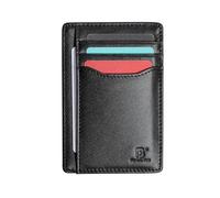 Pomelo Best Porte Cartes RFID Blocage pour Homme - Portefeuille Minimaliste Léger avec Sachet en Velours, Porte-Cartes de Crédit Anti-Piratage, Cadeau de fête pour Homme (Noir)