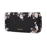 Pomelo Best Portefeuille en Cuir pour Femme avec Blocage RFID, Multi-Cartes de crédit, Grande capacité, dragonne à Fermeture éclair Autour du Long Portefeuille pour Femme, Noir, 7.9" x 1.4" x 4.15