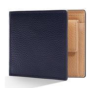 Pomelo Best Portefeuille en cuir pour homme, bicolore bleu marine/beige, design classique