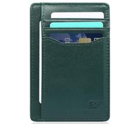 Pomelo Best Portefeuille Fin pour Homme en Cuir véritable avec Blocage RFID, Porte-Cartes Ultra Fin pour 7 Cartes et espèces, Voyage et Vie Quotidienne (Vert Sapin)