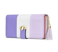 Pomelo Best Portefeuille pour Femme avec Blocage RFID - Grande capacité - avec Plusieurs emplacements pour Cartes - Fermeture éclair - Lavande Violet