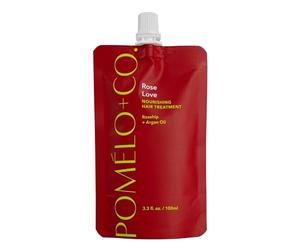 Pomélo+Co Masque capillaire pré-douche nourrissant aux huiles de rose musquée et d’argan/Soin capillaire pour cheveux secs et abîmés/Rose Love 100ml