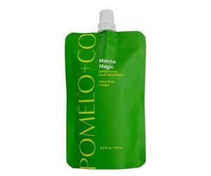 Pomélo+CO. Masque nourrissant volumateur pré-douche à l'huile d'argan, aux algues et aux graines de chanvre/Soin capillaire pour cheveux fins/Matcha Magic 100ml