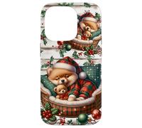 Pomeranian Christmas Accessories for Pom Mom Cute Xmas Coque pour iPhone 14 Pro