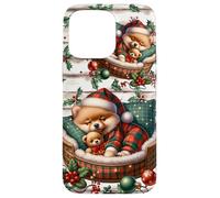 Pomeranian Christmas Accessories for Pom Mom Cute Xmas Coque pour iPhone 15 Pro Max
