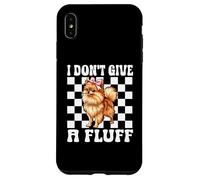 Poméranian Dog Girl Coquette Bow Rose I Don't Give A Fluff Coque pour iPhone XS Max