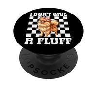 Poméranian Dog Girl Coquette Bow Rose I Don't Give A Fluff PopSockets PopGrip Adhésif