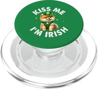 Pomeranian Dog Lovers Kiss Me I'm Irish Tee St Patrick Day PopSockets PopGrip pour MagSafe