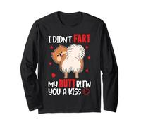 Pomeranian I Didn’t Fart My Butt Blew You A Kiss Funny Dog Manche Longue