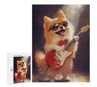 Pomeranian Playing Guitar-2 Puzzle 1000 Pièces Educa Jouet en Bois Cadeau Unique Décoration Intérieure Jeu Éducatif Challenge Toy Adultes Et Enfants À Partir De 14 Ans 500 PCS