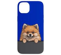 Poméranien Drôle Peeking Pocket Amoureux des Chiens Coque pour iPhone 14 Plus