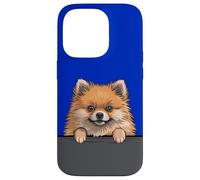 Poméranien Drôle Peeking Pocket Amoureux des Chiens Coque pour iPhone 14 Pro