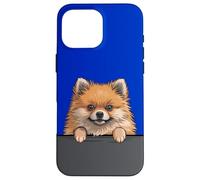 Poméranien Drôle Peeking Pocket Amoureux des Chiens Coque pour iPhone 16 Pro Max
