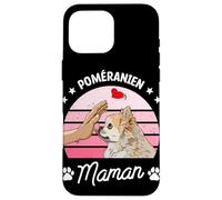 Poméranien Maman Cœur Main Patte Amour Coque pour iPhone 16 Pro Max