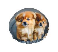 Poméraniens Bonnet de douche réutilisable pour chiots et points, bonnet de douche, double couche imperméable à l'eau, essentiel pour le soin des cheveux