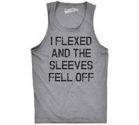 POMIGK I Flexed and the Sleeves Fell Off Tank Top Funny Workout Shirt