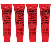 Pommade à la papaye Lucas' Papaw - Tubes de 25 g (paquet de 4) - Baume topique multi-usages pour le soulagement de la peau - Importé d'Australie