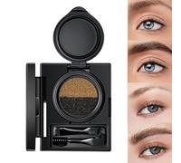 Pommade à sourcils, bicolore, mascara à sourcils, crème pour sourcils et eyeliner avec tampon, poudre à sourcils imperméable avec pinceau double face pour femme