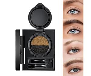 Pommade à sourcils, bicolore, mascara à sourcils, crème pour sourcils et eyeliner avec tampon, poudre à sourcils imperméable avec pinceau double face pour femme